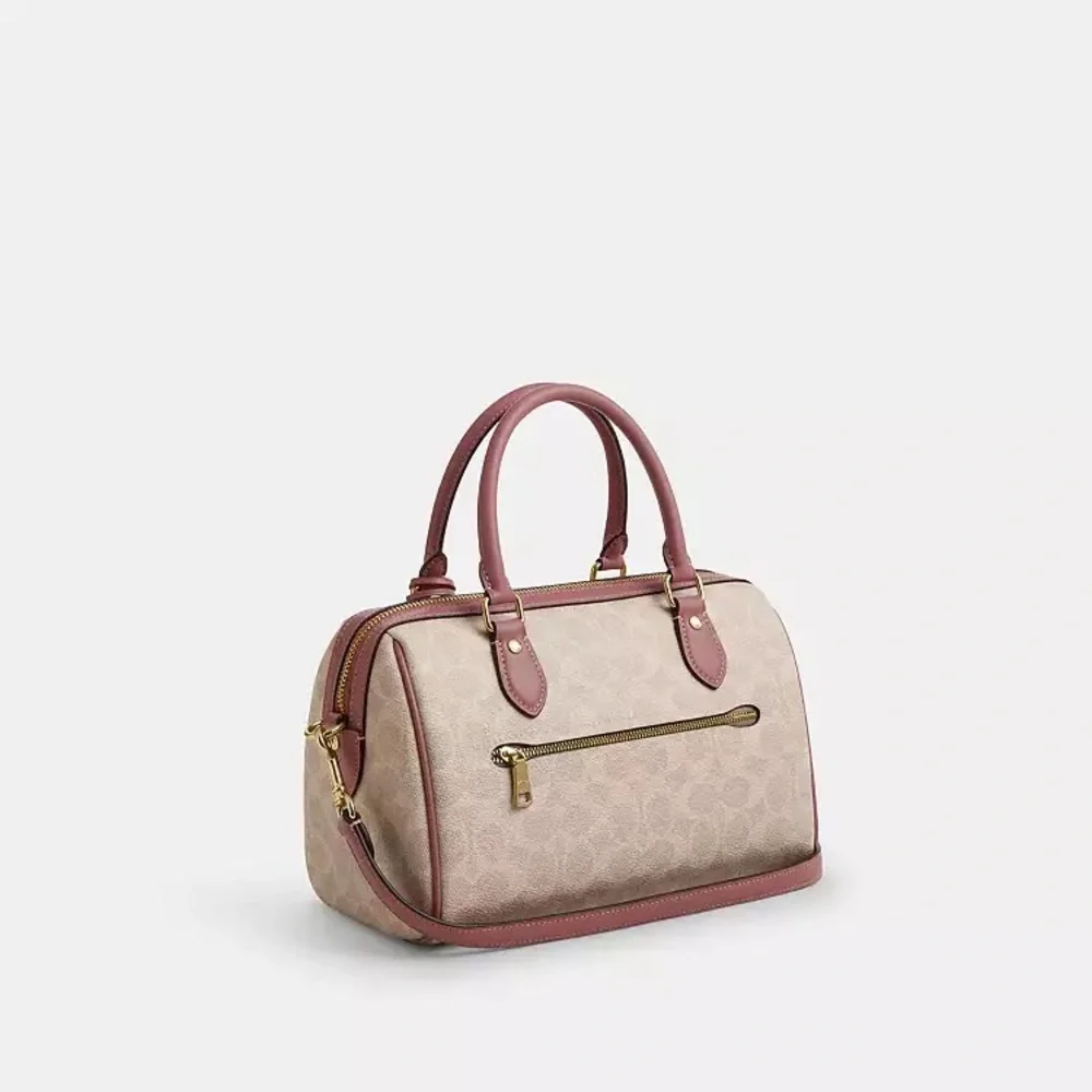 NWT！COACH Rowan Satchel Bag In Signature With Heart Charm（CDB21）fast shipping - Picture 10 of 14